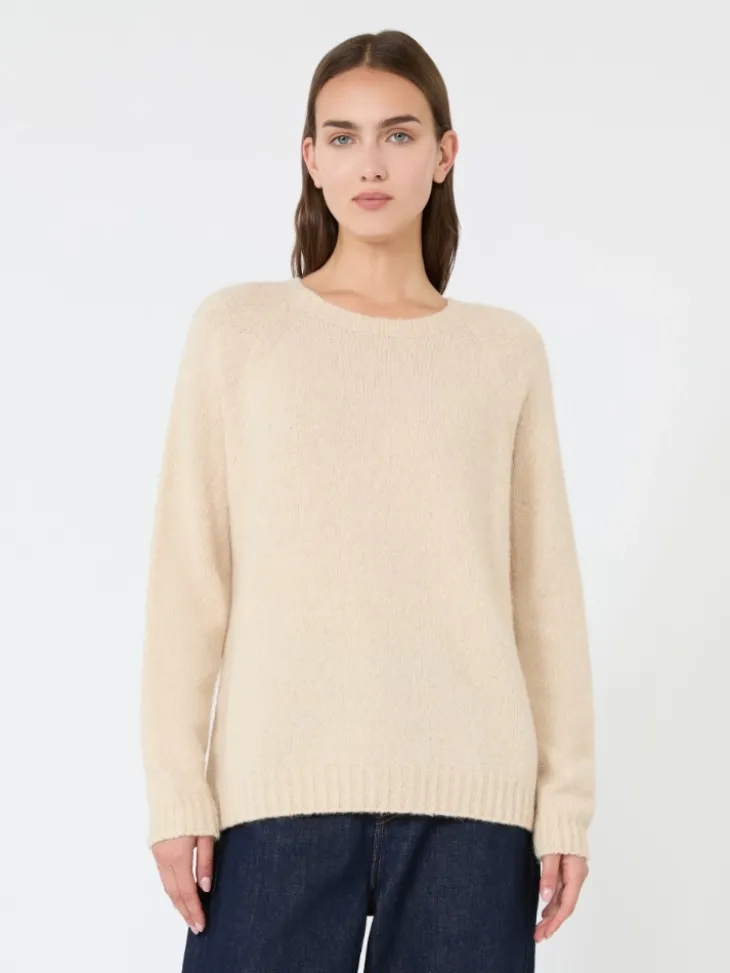 Alpaca and cotton sweater - SAND