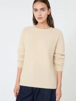 Alpaca and cotton sweater - SAND