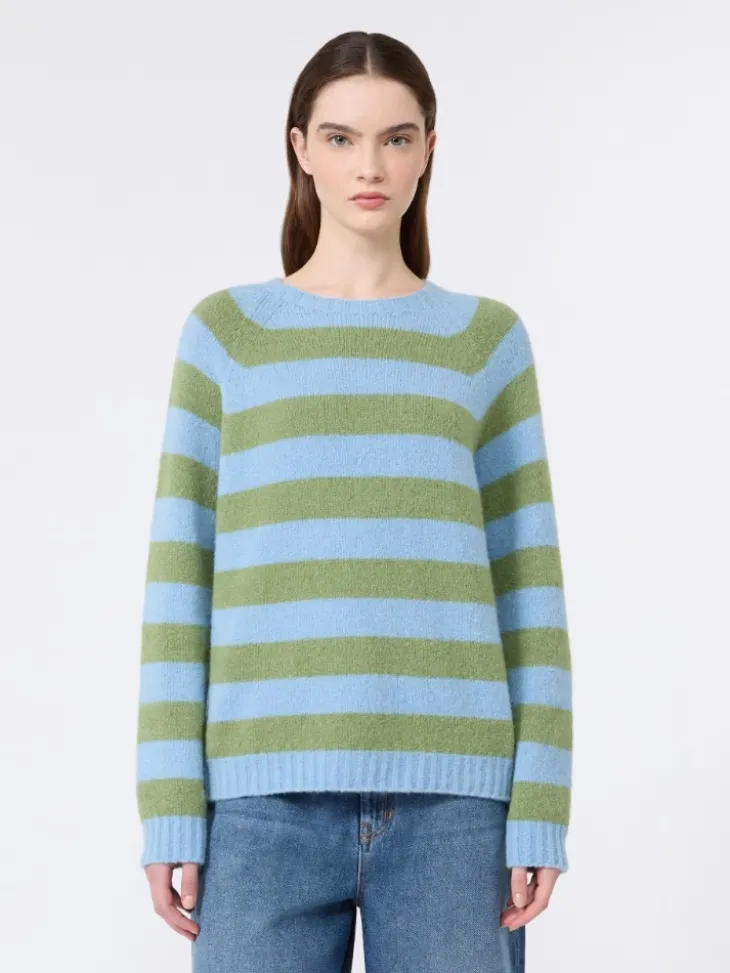 Alpaca and cotton sweater - LIGHT BLUE