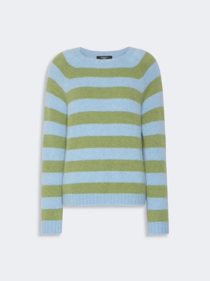 Alpaca and cotton sweater - LIGHT BLUE
