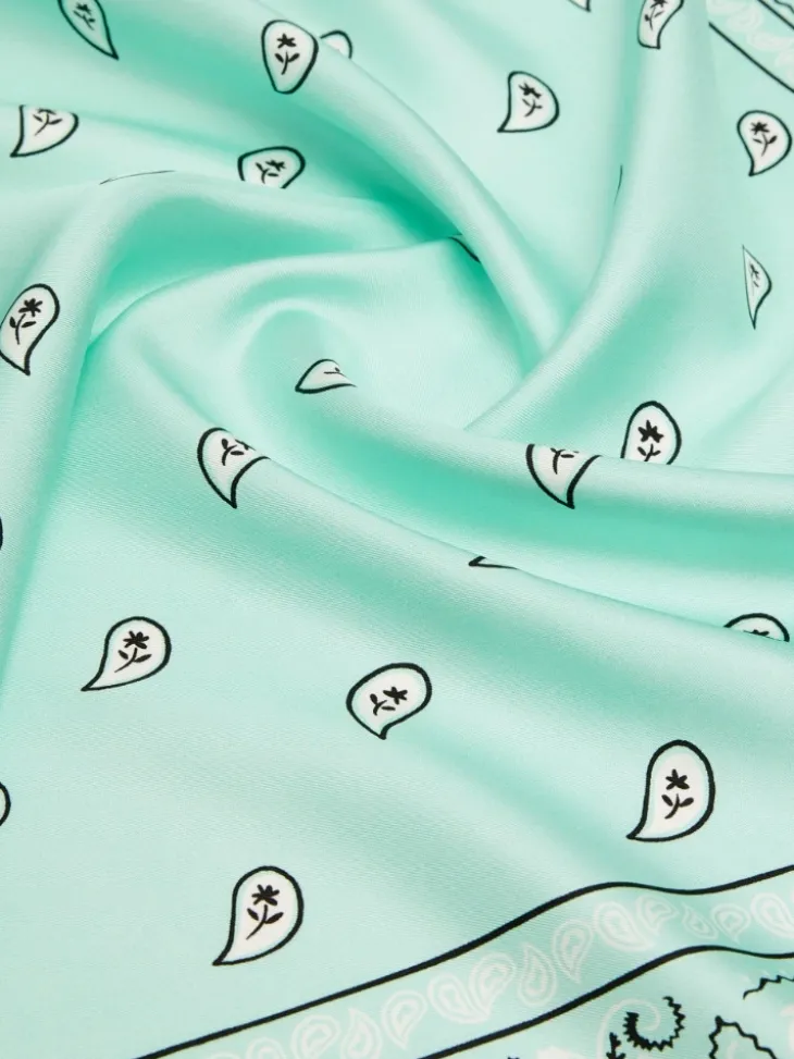 Bandanna print silk foulard - EMERALD