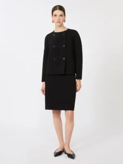 Boxy jacket in cady - BLACK