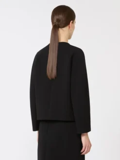 Boxy jacket in cady - BLACK
