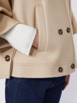 Boxy-fit cashmere cape - ALBINO