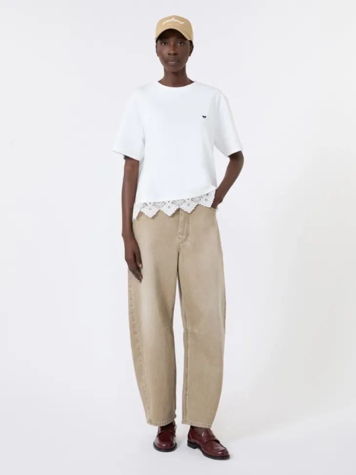 Boxy-fit cotton T-shirt - WHITE