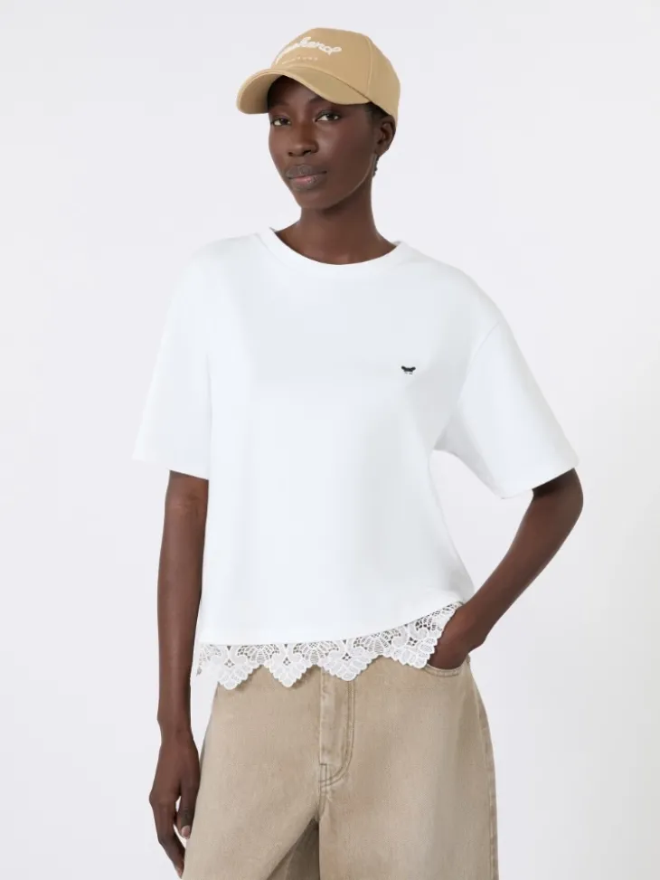 Boxy-fit cotton T-shirt - WHITE