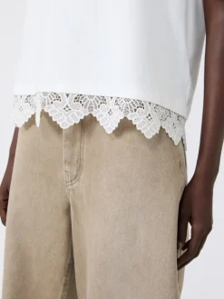 Boxy-fit cotton T-shirt - WHITE
