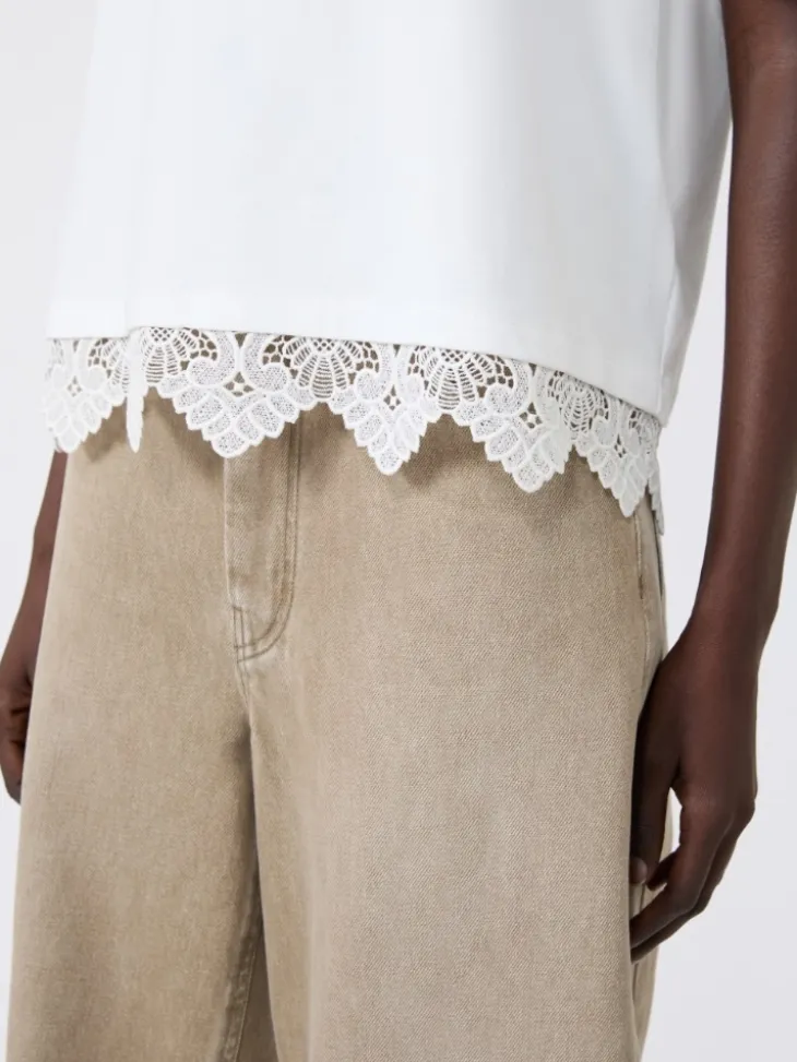 Boxy-fit cotton T-shirt - WHITE