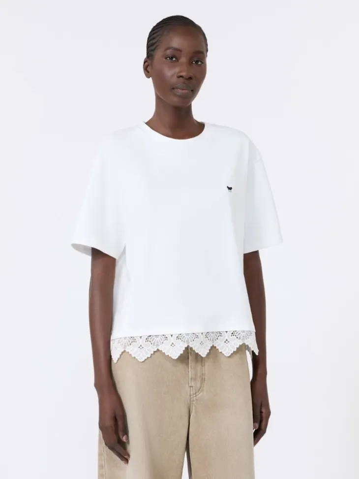 Boxy-fit cotton T-shirt - WHITE