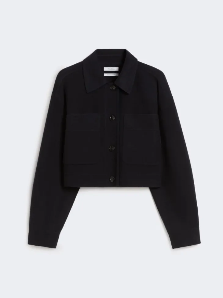 Boxy-fit wool and cashmere jacket - ULTRAMARINE