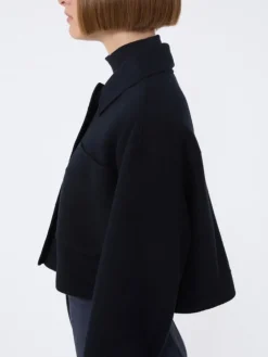 Boxy-fit wool and cashmere jacket - ULTRAMARINE