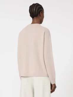 Boxy-fit wool and cashmere sweater - POWDER