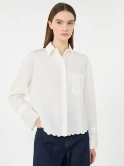 Breast-pocket cotton shirt - IVORY