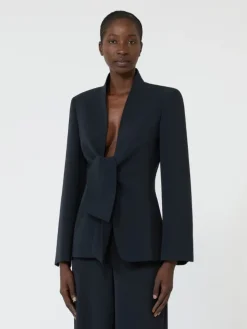 Cady jacket with sash detail - MIDNIGHTBLUE