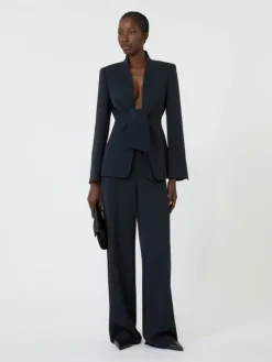 Cady jacket with sash detail - MIDNIGHTBLUE