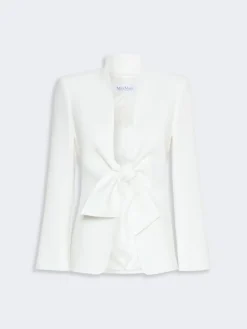 Cady jacket with sash detail - WHITE
