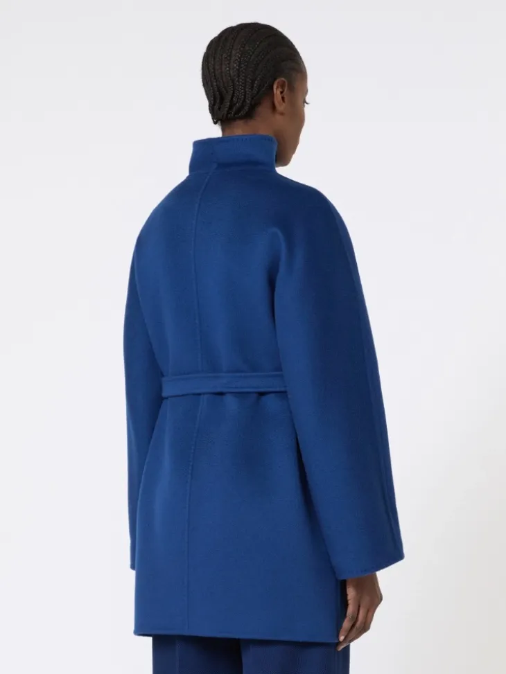 Camel wrap coat - CHINA BLUE