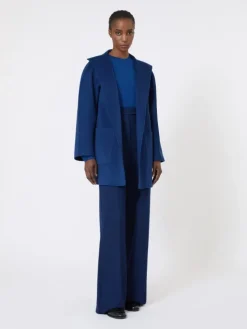 Camel wrap coat - CHINA BLUE