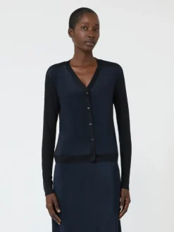 Cashmere and silk cardigan - ULTRAMARINE