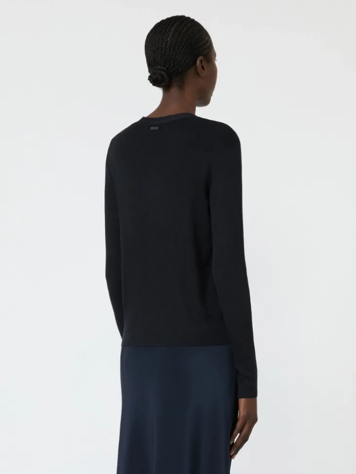 Cashmere and silk cardigan - ULTRAMARINE