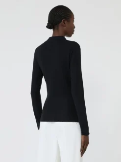 Cashmere and silk polo sweater - ULTRAMARINE