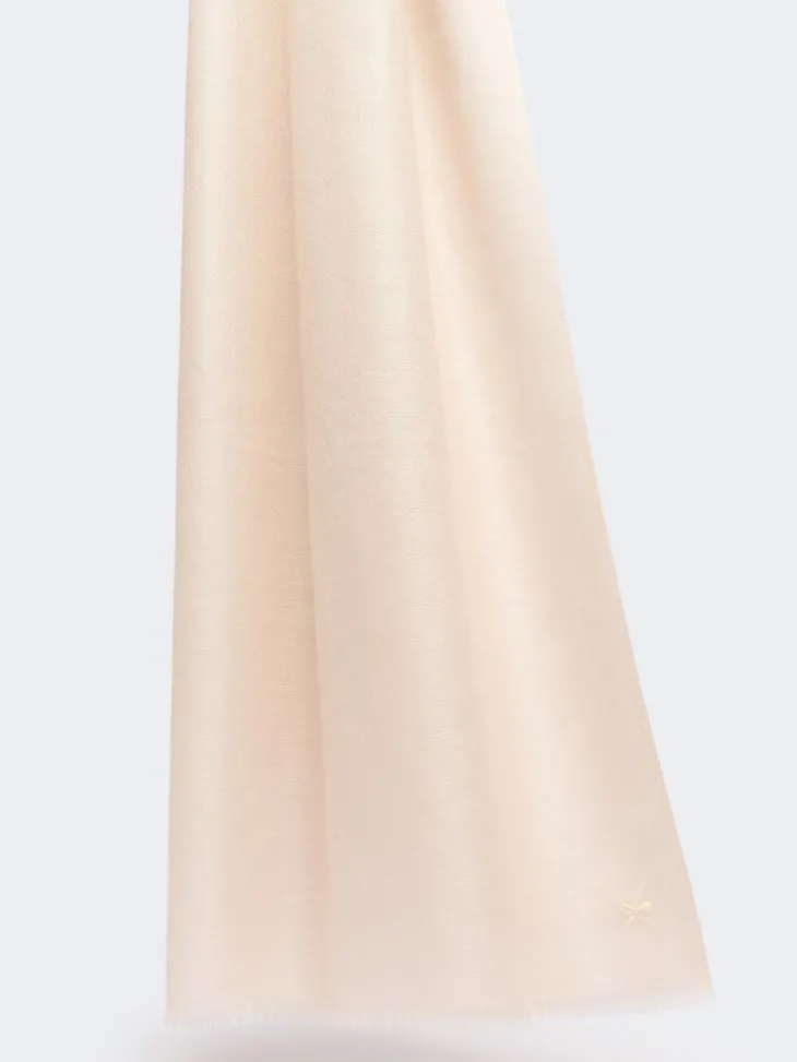 Cashmere and silk stole - SAND
