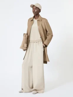 Cashmere and silk yarn sweater - STONE