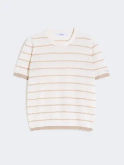 Cashmere and silk yarn sweater - BEIGE