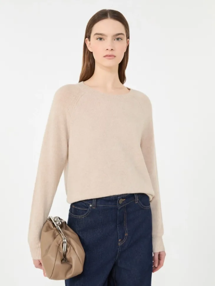 Cashmere crew-neck sweater - SAND