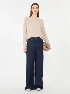 Cashmere crew-neck sweater - SAND