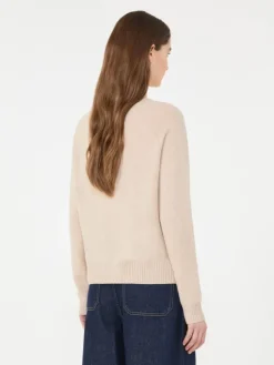 Cashmere crew-neck sweater - SAND
