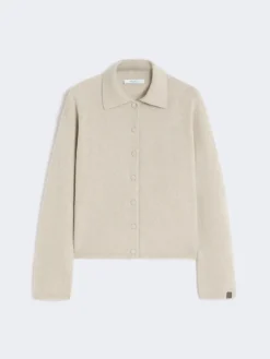Cashmere knit cardigan - BEIGE