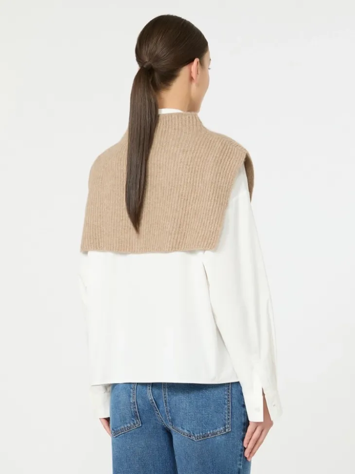 Cashmere knit collar - BEIGE SHADED