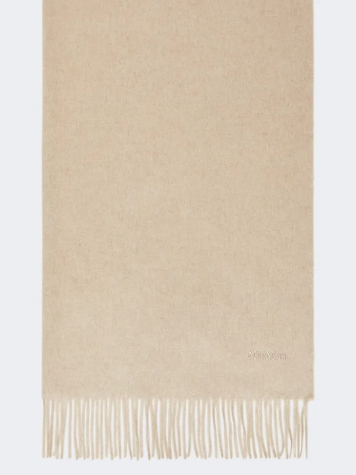 Cashmere logo stole - BEIGE