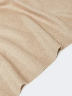 Cashmere logo stole - BEIGE