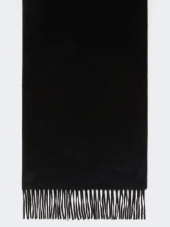 Cashmere logo stole - BLACK