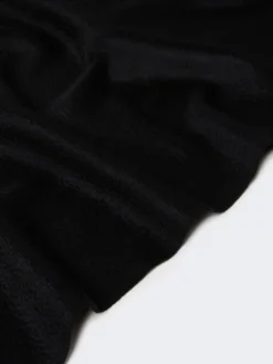 Cashmere logo stole - BLACK