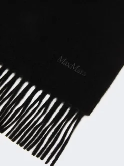 Cashmere logo stole - BLACK