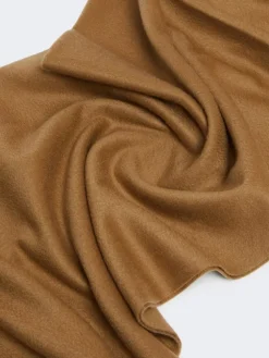 Cashmere logo stole - CAMEL
