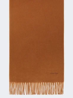 Cashmere logo stole - TOBACCO