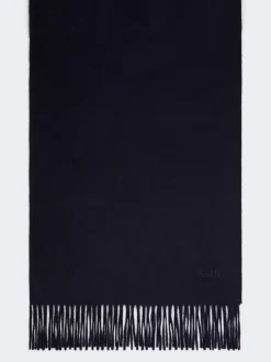 Cashmere logo stole - ULTRAMARINE