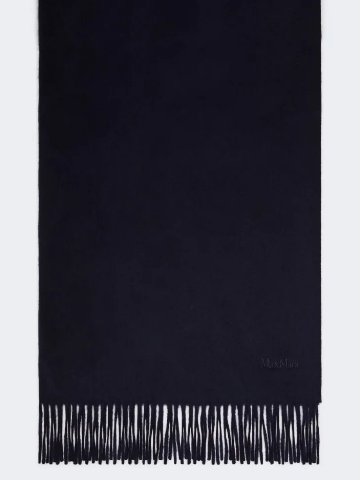 Cashmere logo stole - ULTRAMARINE