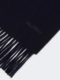 Cashmere logo stole - ULTRAMARINE