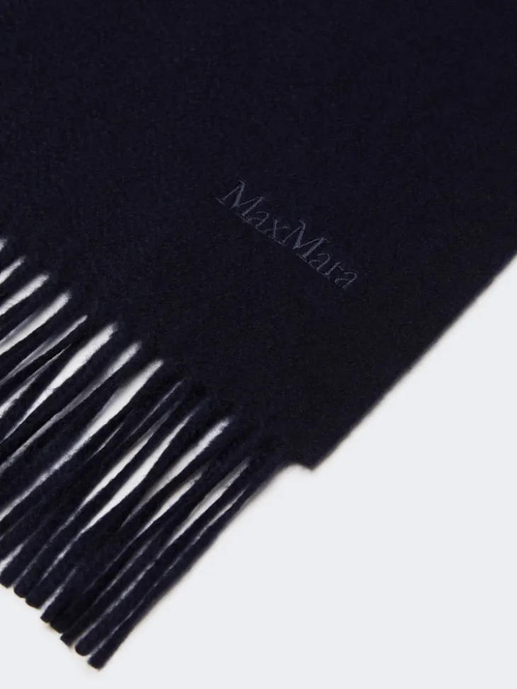 Cashmere logo stole - ULTRAMARINE