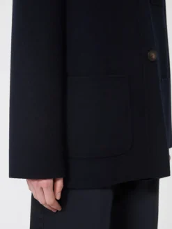 Cashmere, wool and silk hooded coat - NAVY