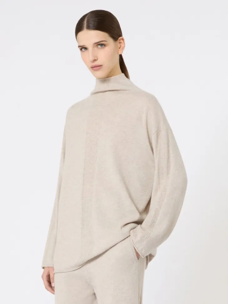 Cashmere yarn jumper - BEIGE