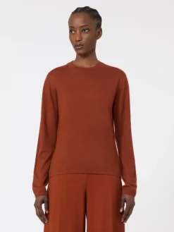 Cashmere yarn sweater - TERRA COTTA