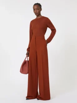 Cashmere yarn sweater - TERRA COTTA