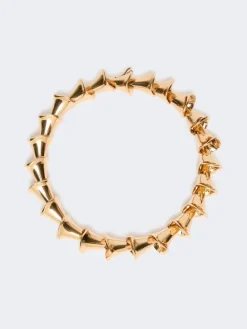 Choker necklace with floral elements - GOLD