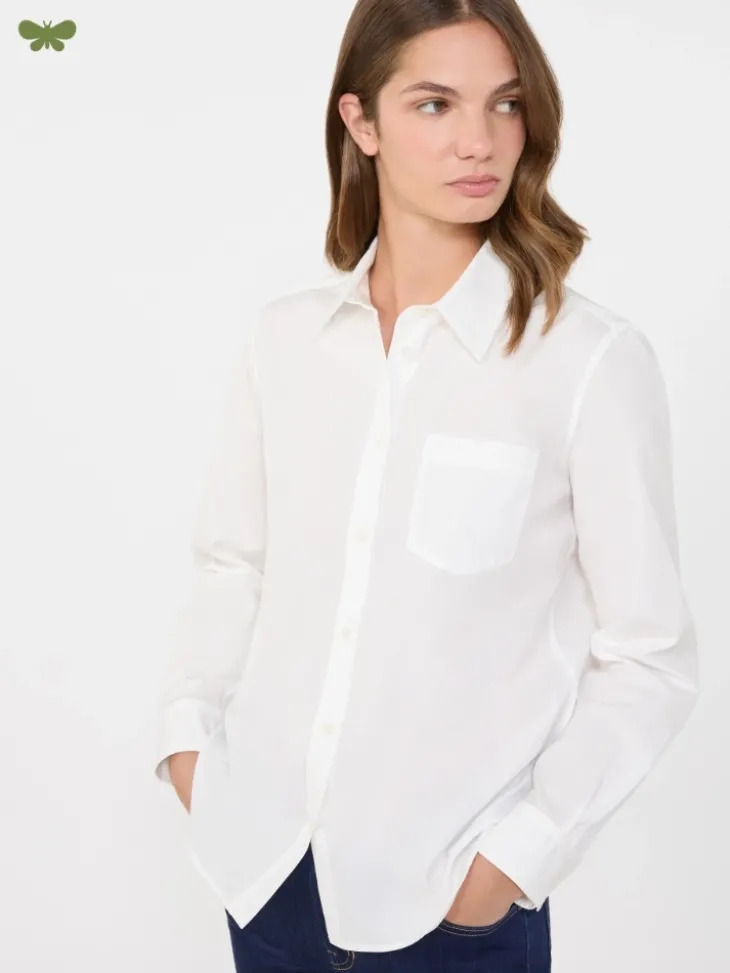 Classic cotton shirt - OPTICAL WHITE